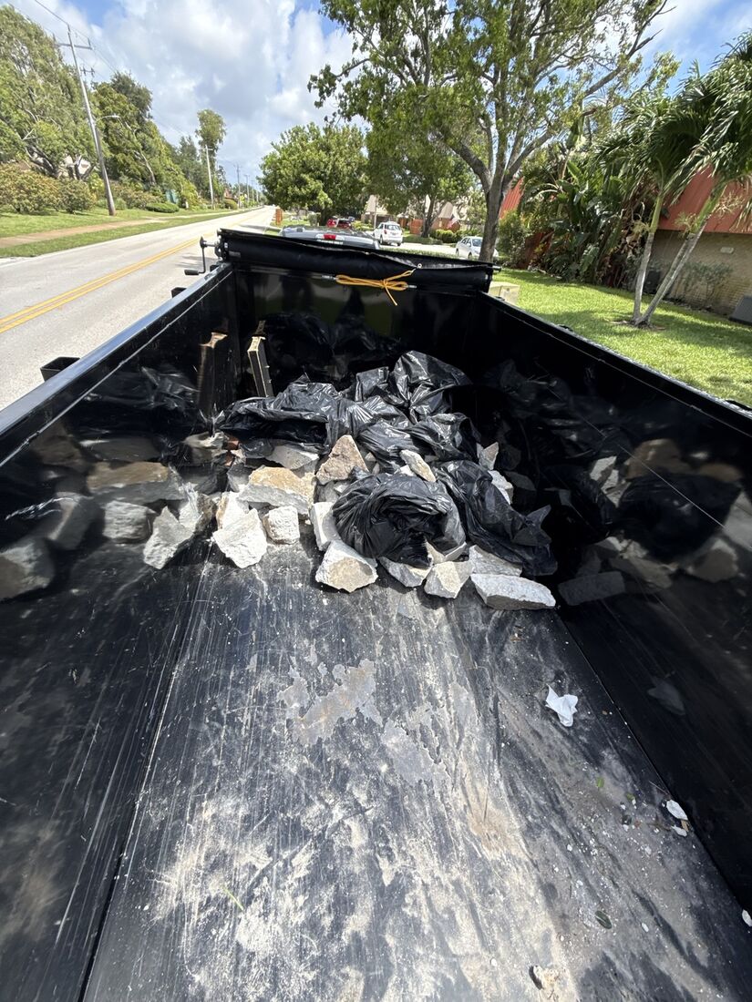 APN Hauling dump trailer on a South Florida job